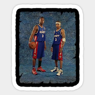 Dwyane Wade and Allen Iverson, NBA All-Star Game Portraits Sticker